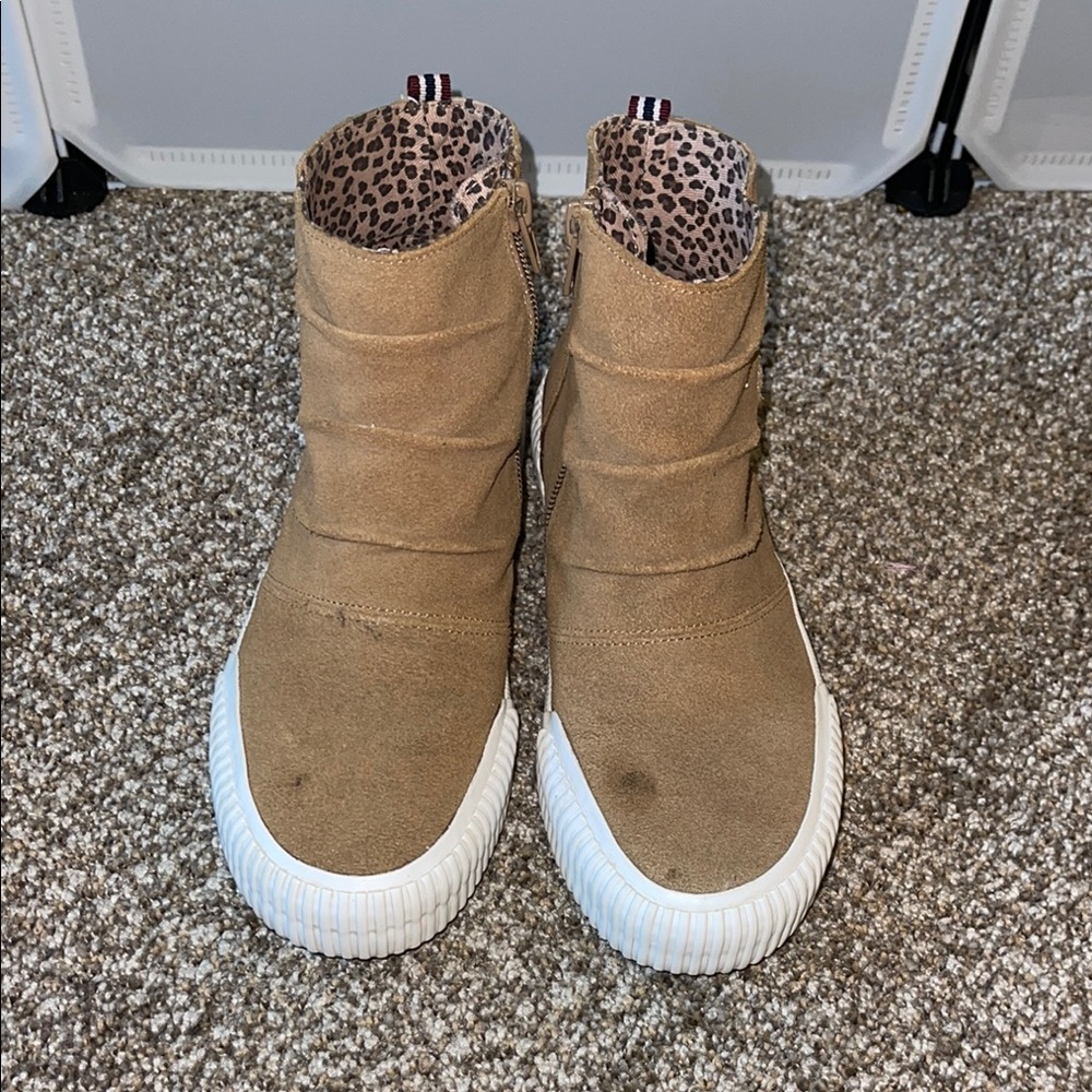 Sperry Tan Brown Sneakers High-Top Suede